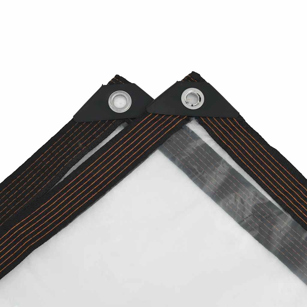 Doorzichtig zeildoek met zeilringen 6x12 m polyethyleen