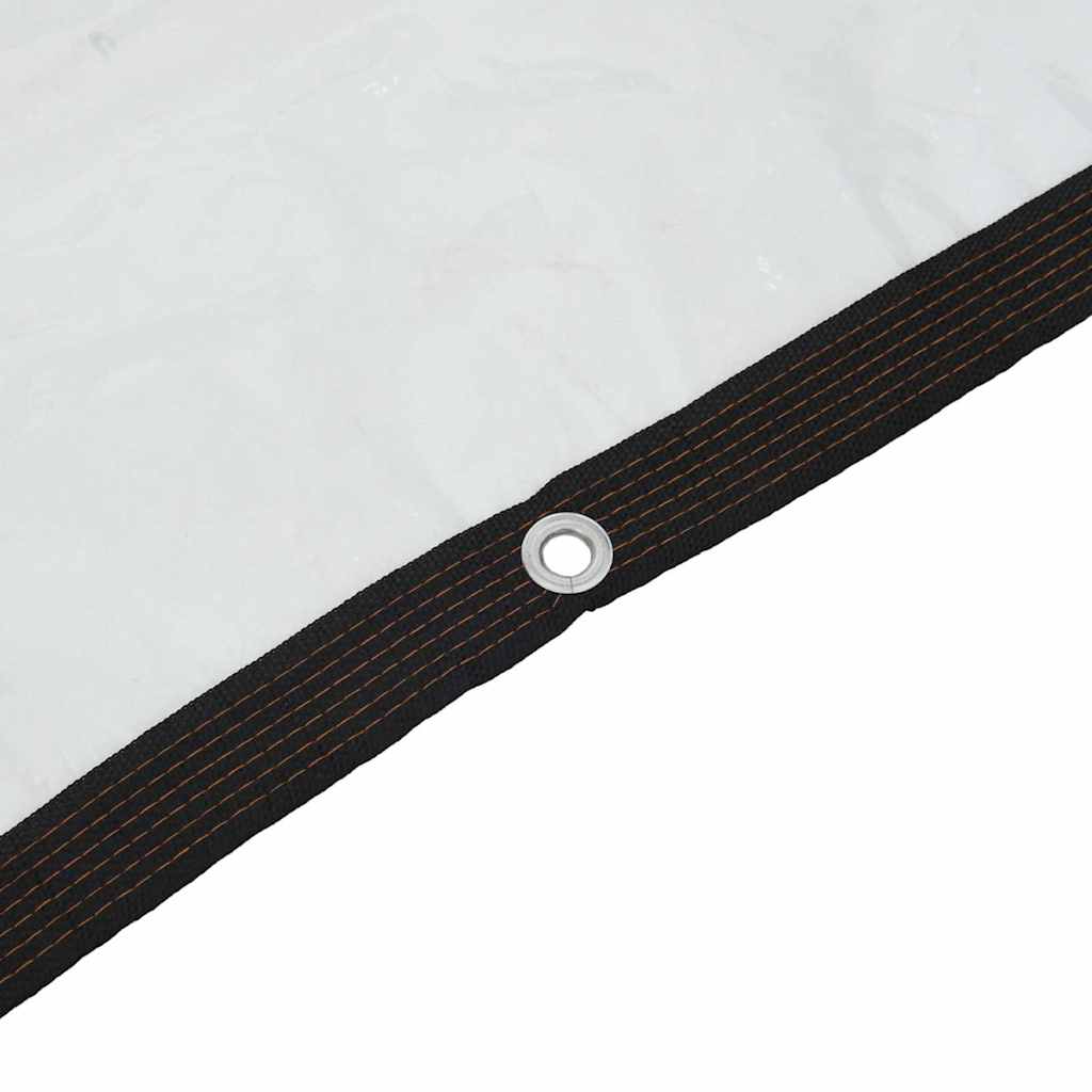 Doorzichtig zeildoek met zeilringen 6x12 m polyethyleen