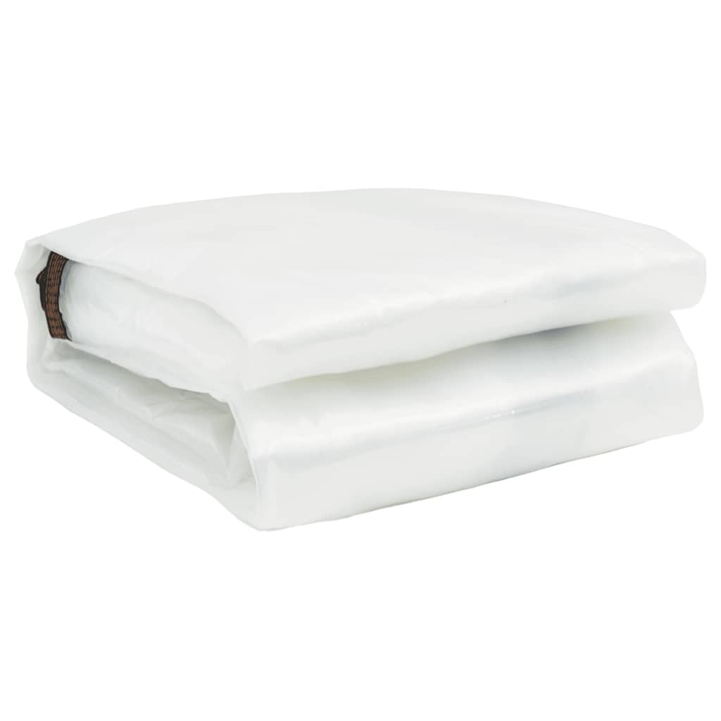 Doorzichtig zeildoek met zeilringen 12x12 m polyethyleen