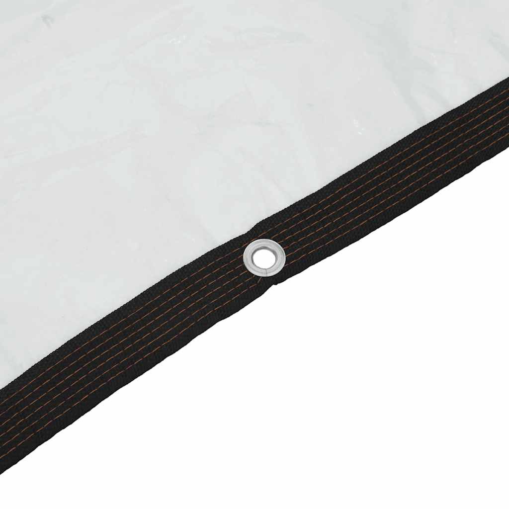 Doorzichtig zeildoek met zeilringen 12x12 m polyethyleen