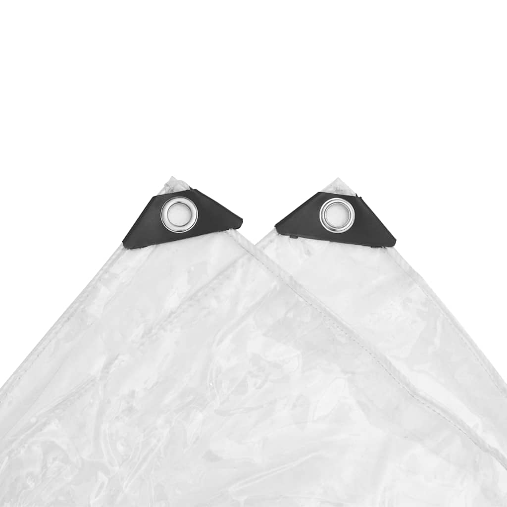 Doorzichtig zeildoek met zeilringen 8x8 m PVC