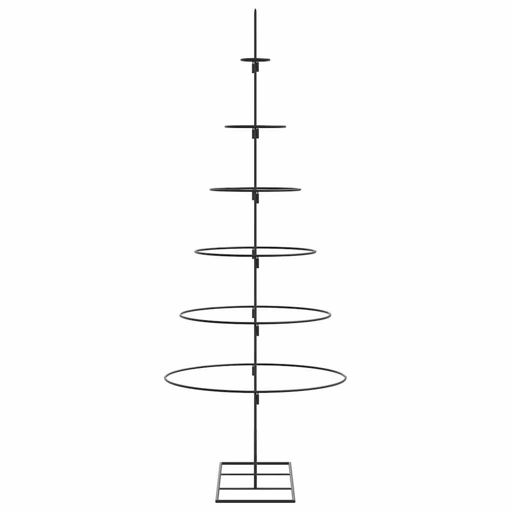 Kerstdecoratie kerstboom 150 cm metaal zwart