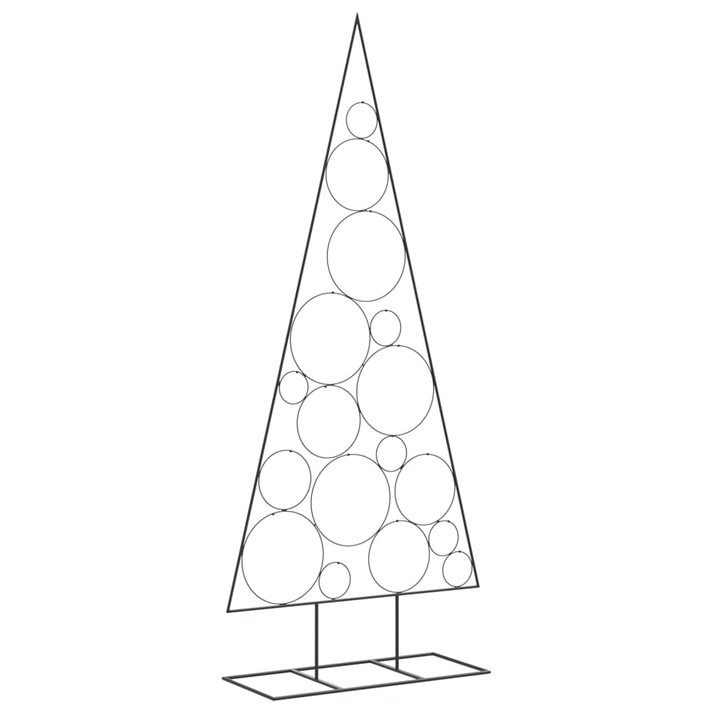 Kerstdecoratie kerstboom 180 cm metaal zwart