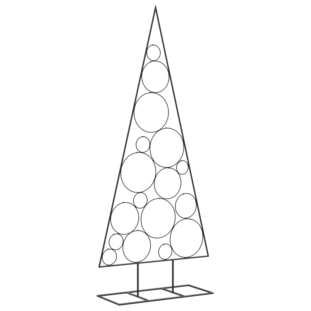 Kerstdecoratie kerstboom 180 cm metaal zwart