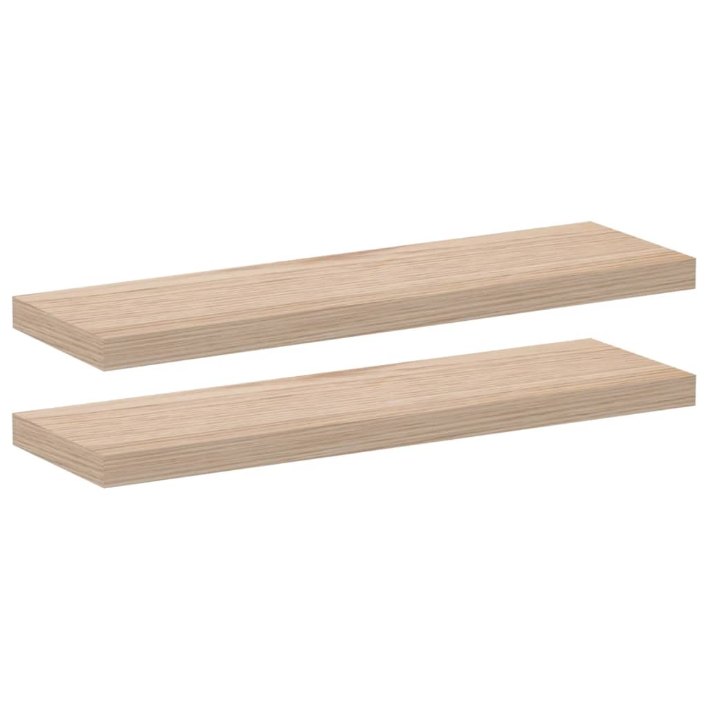 Wandschapppen 2 st 80x23,5x4 cm bewerkt hout