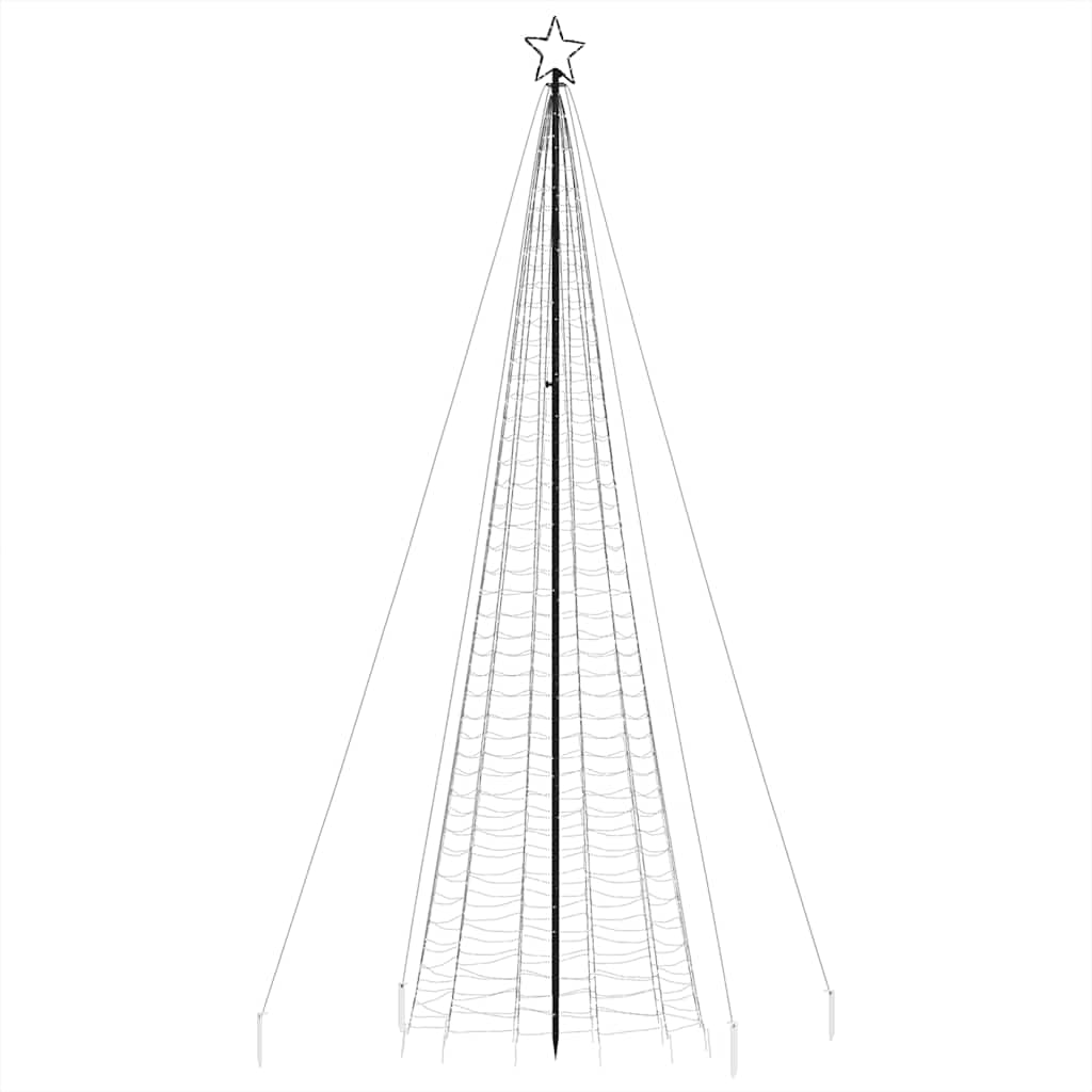 LED-kerstboom met spikes 1534 LEDs 500 cm koud wit