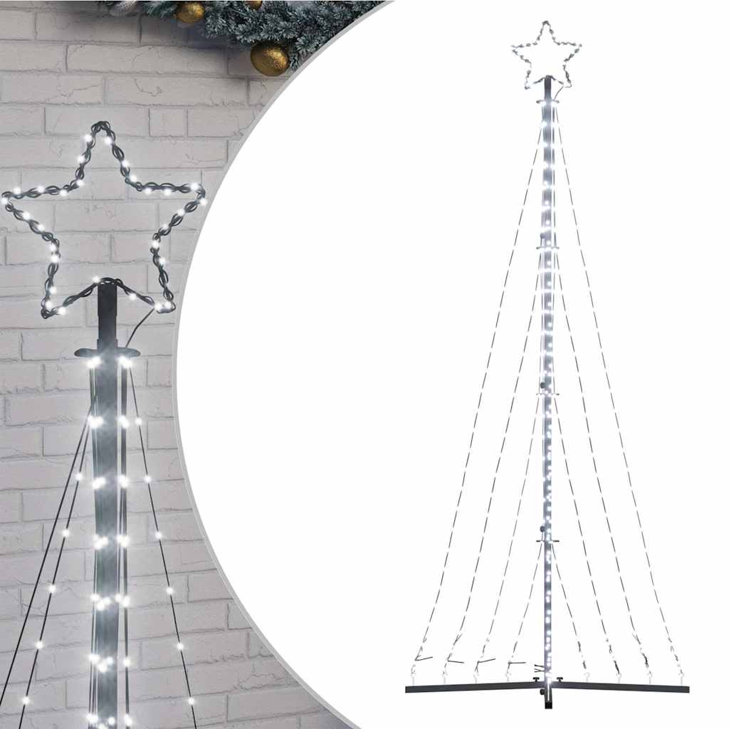 LED-kerstboom 447 LEDs koud wit 249 cm