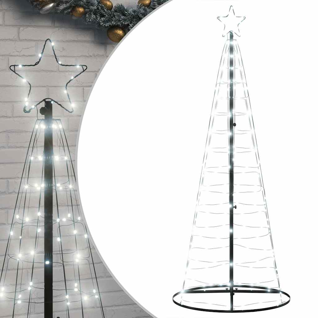 LED-kerstboom 200 LEDs koud wit 182 cm