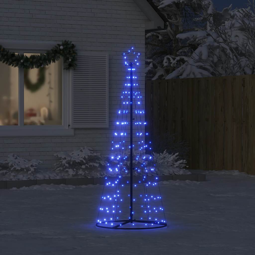 LED-kerstboom 200 LEDs 182 cm blauw
