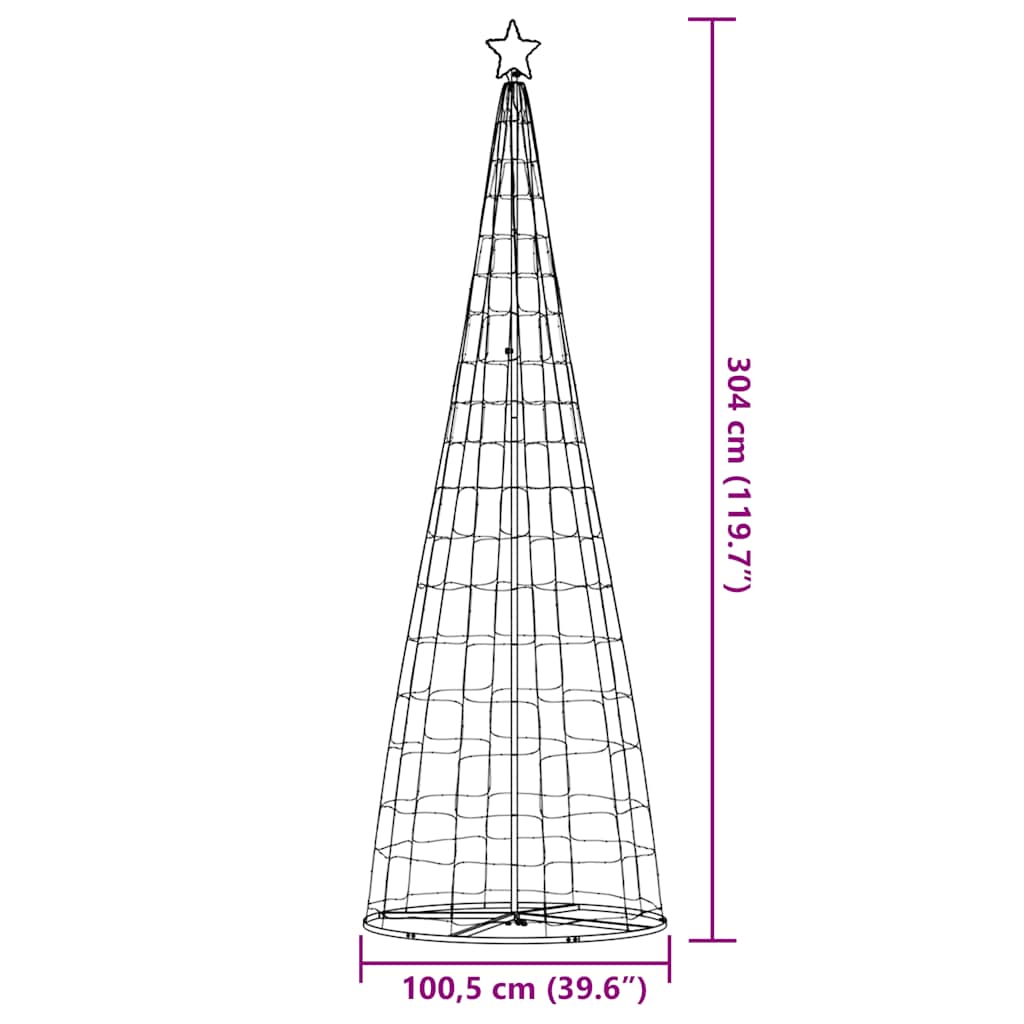 LED-kerstboom 550 LEDs warm wit 304 cm