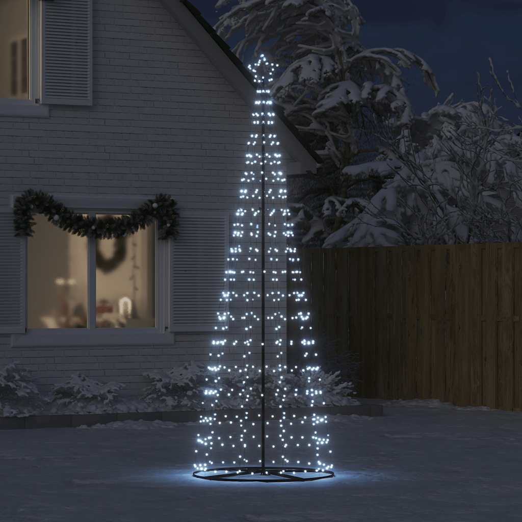 LED-kerstboom 550 LEDs koud wit 304 cm