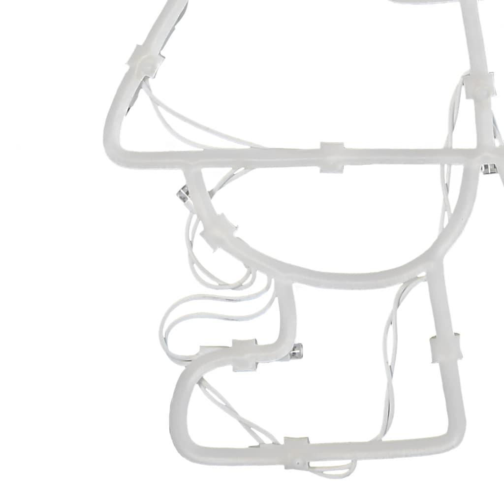 Kerstverlichting silhouet van de kerstman2 st 35 LEDs warm wit