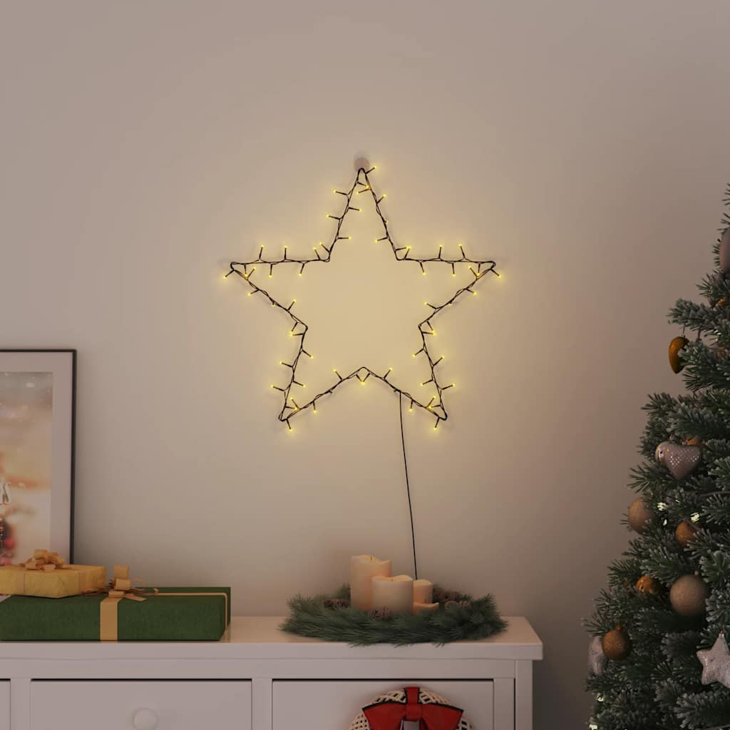 Kerstverlichting ster silhouet 80 LEDs warm wit