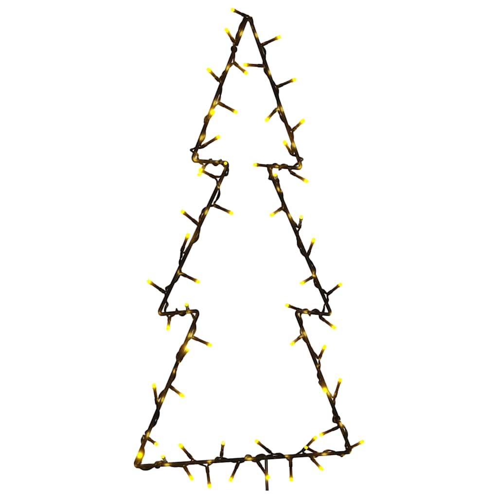 Kerstverlichting kerstboom silhouet 80 LEDs warm wit