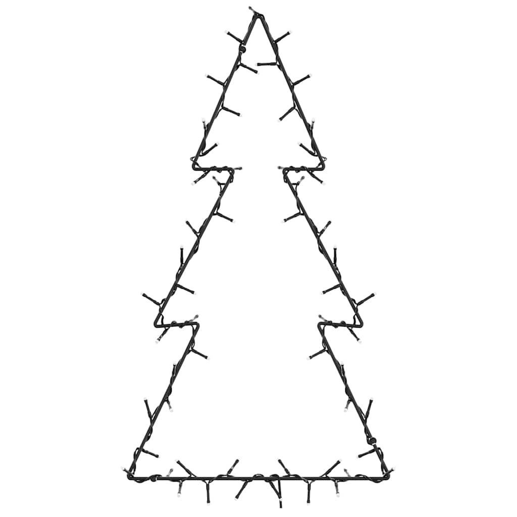 Kerstverlichting kerstboom silhouet 80 LEDs warm wit