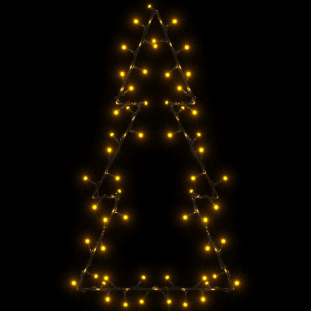 Kerstverlichting kerstboom silhouet 80 LEDs warm wit