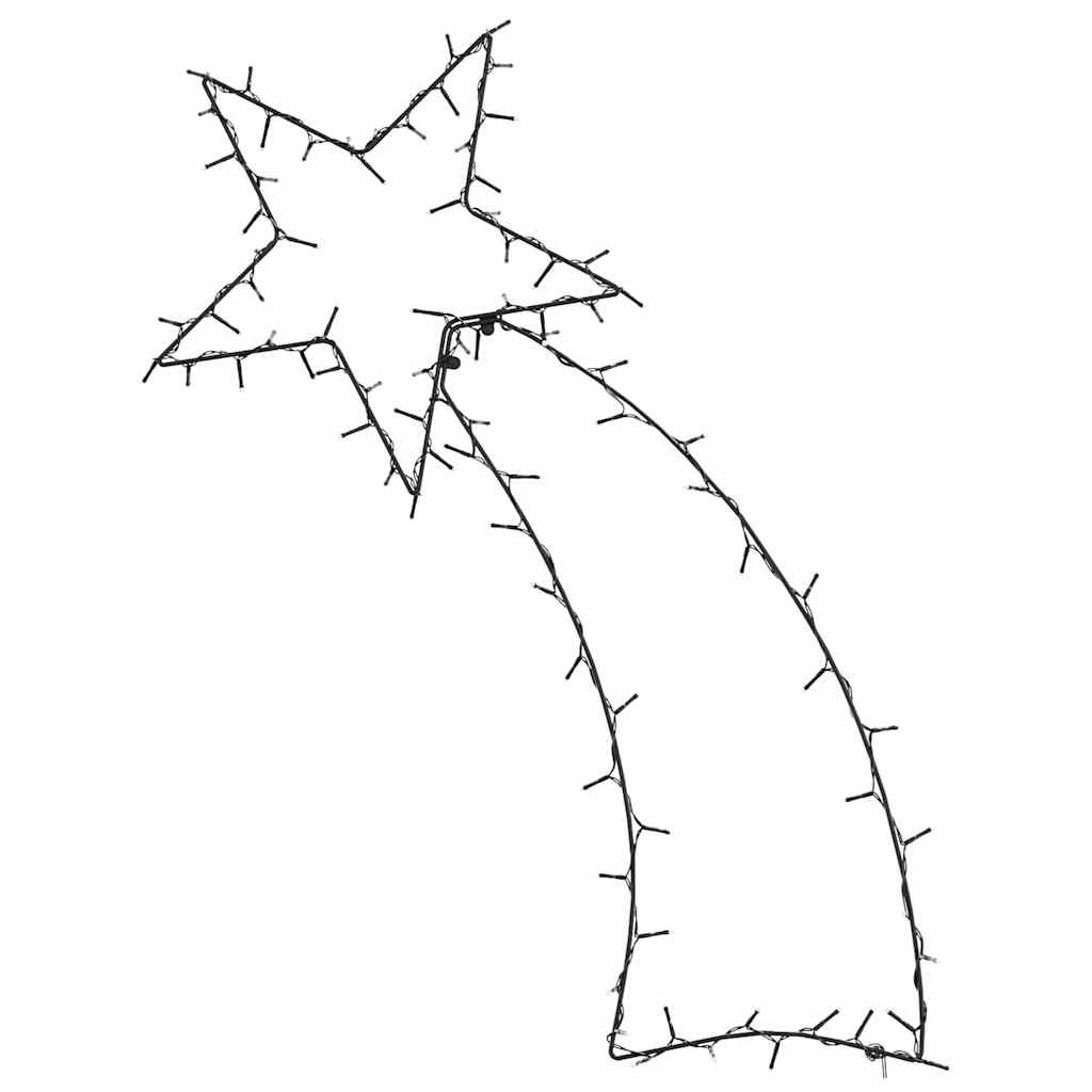 Kerstverlichting vallende ster silhouet 115 LEDs warm wit