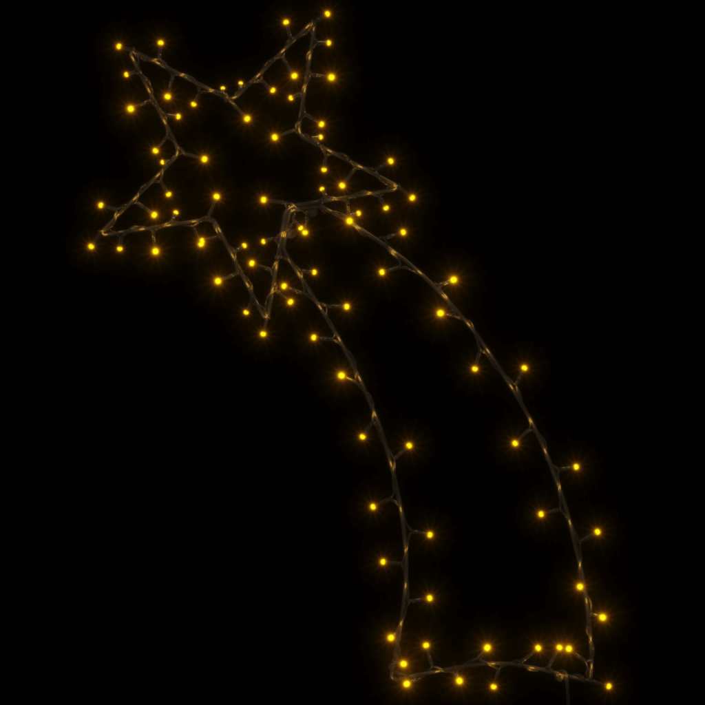 Kerstverlichting vallende ster silhouet 115 LEDs warm wit