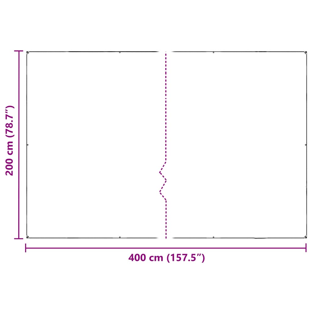 Plantenafdekking met zeilringen 2x4 m PVC