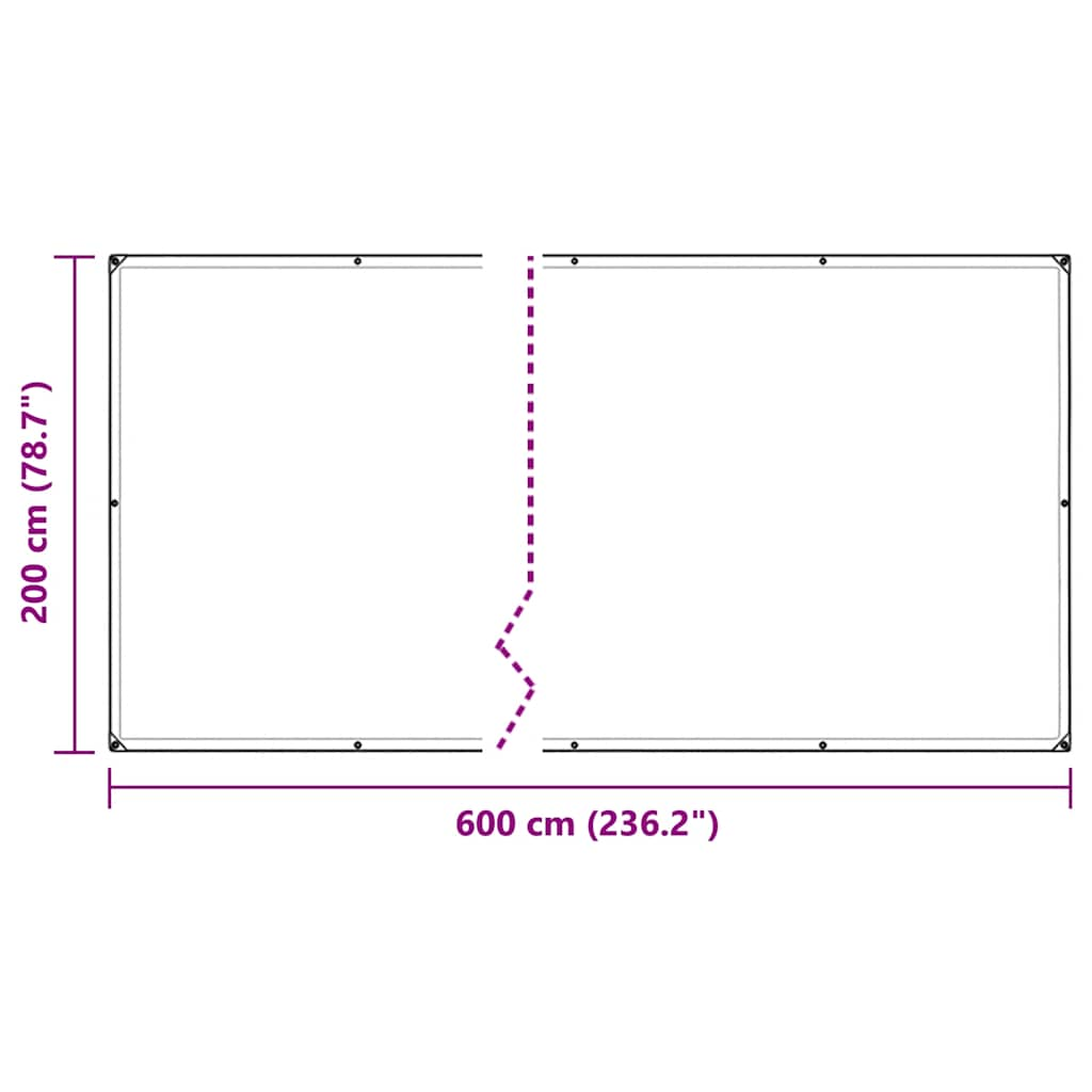 Plantenafdekking met zeilringen 2x6 m PVC