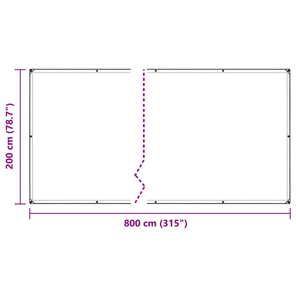 Plantenafdekking met zeilringen 2x8 m PVC