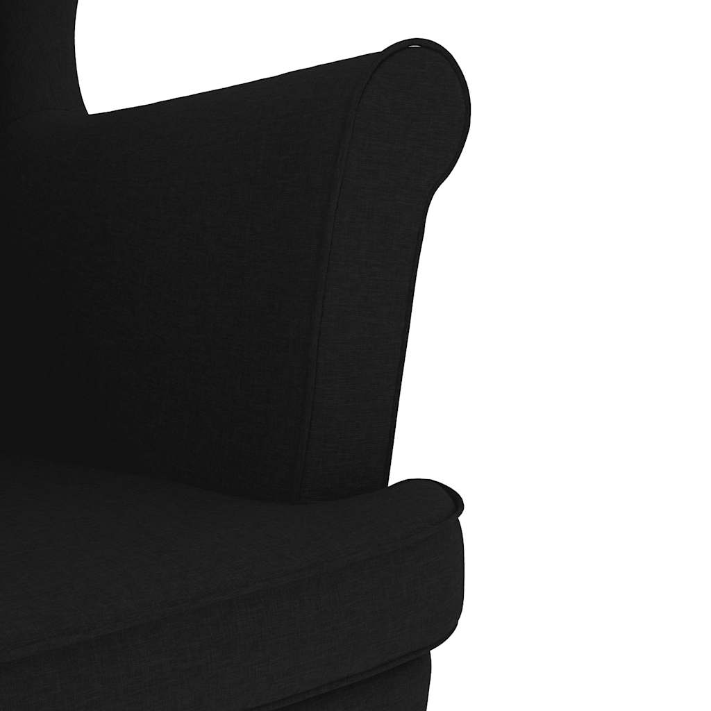 Fauteuil 74x84x100 cm stof zwart