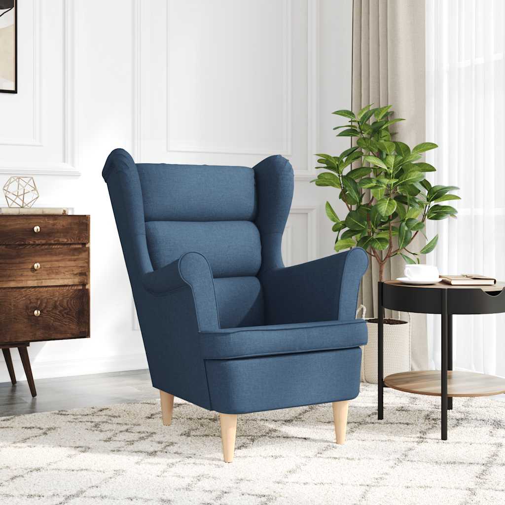 Fauteuil 74x84x100 cm stof blauw