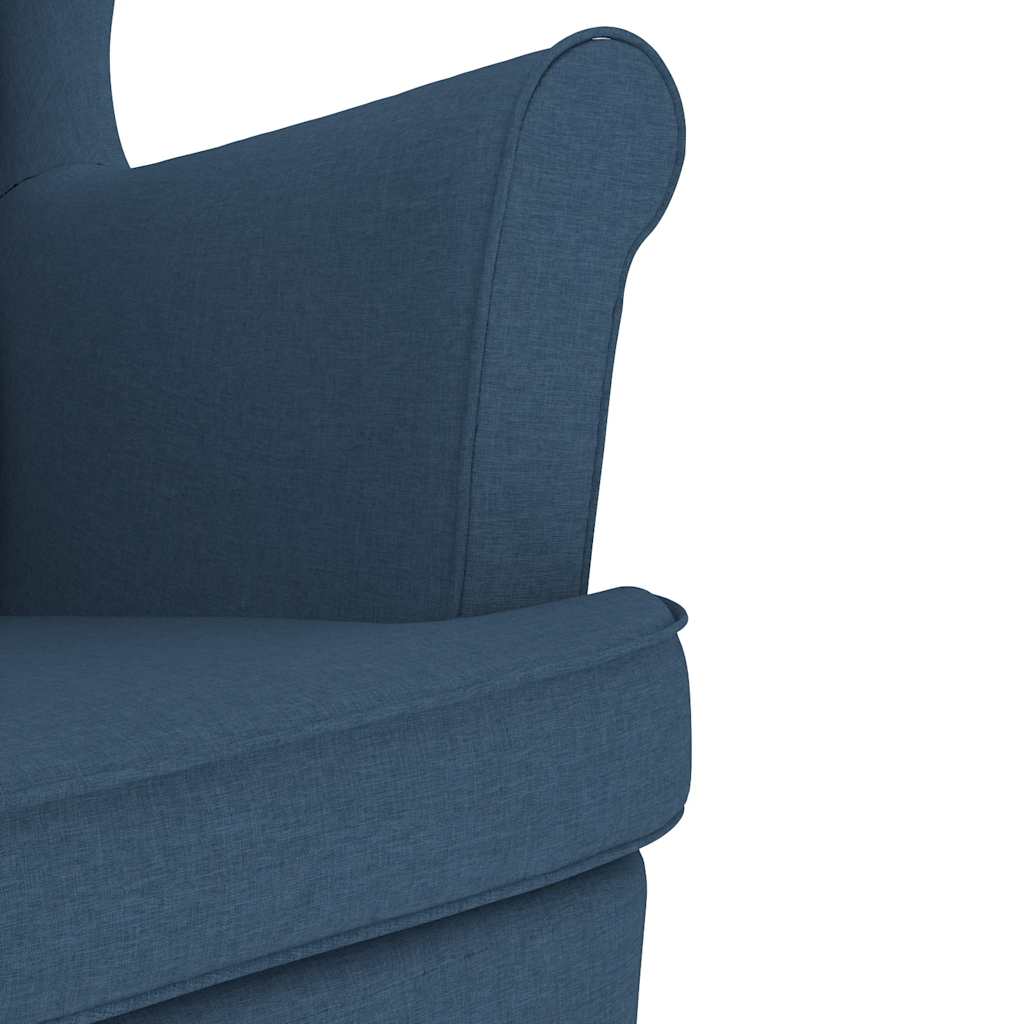 Fauteuil 74x84x100 cm stof blauw