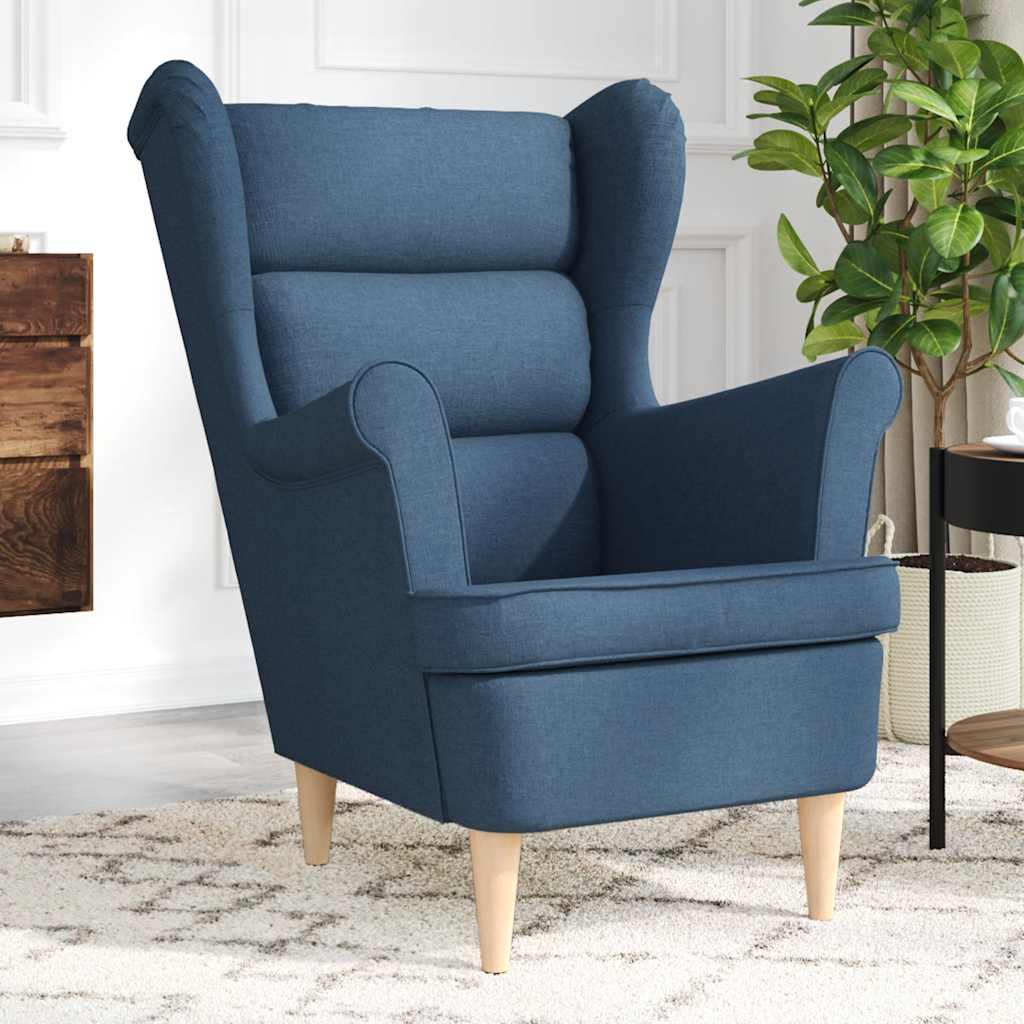 Fauteuil 74x84x100 cm stof blauw