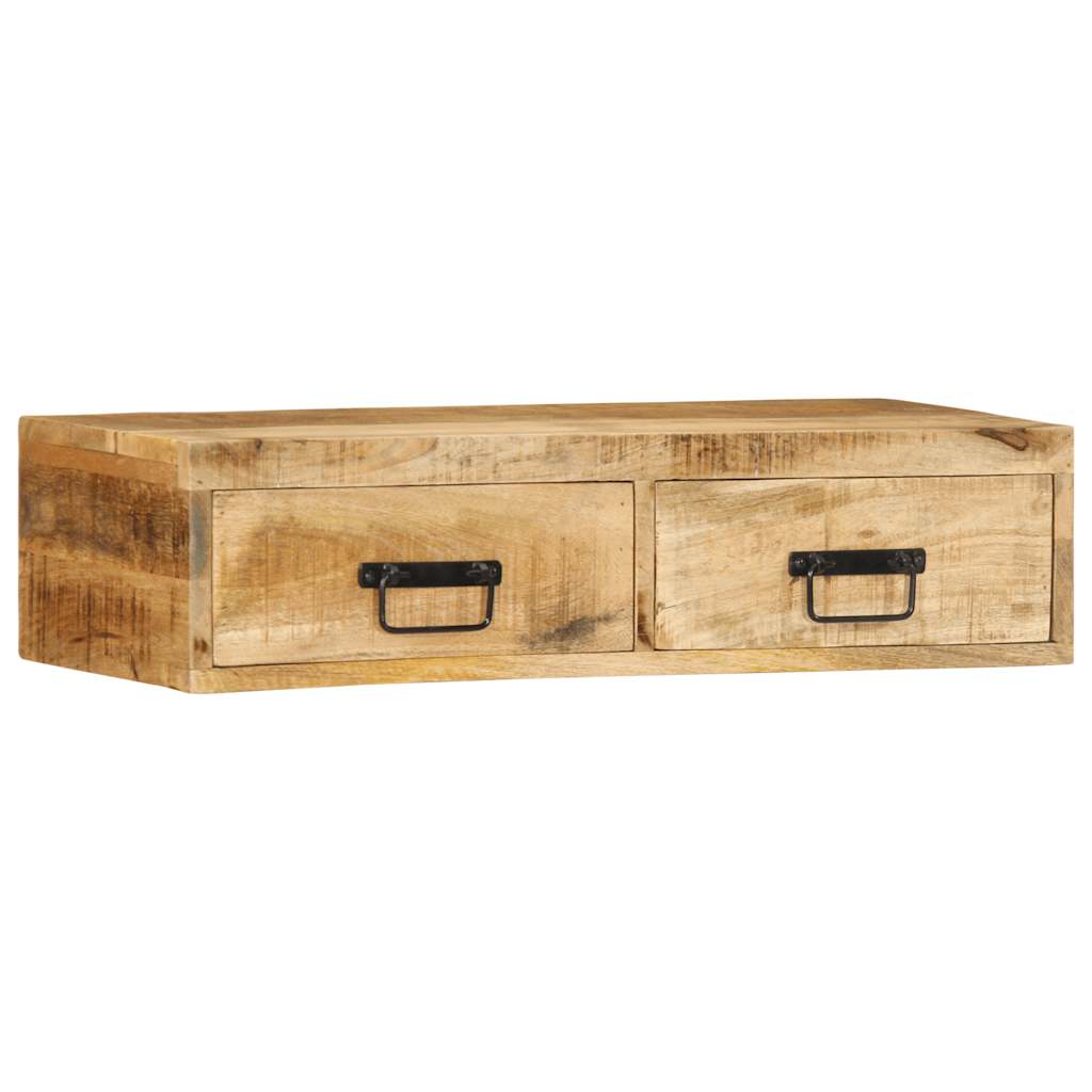 Tv-meubel wandmontage 80x30x19 cm massief ruw mangohout