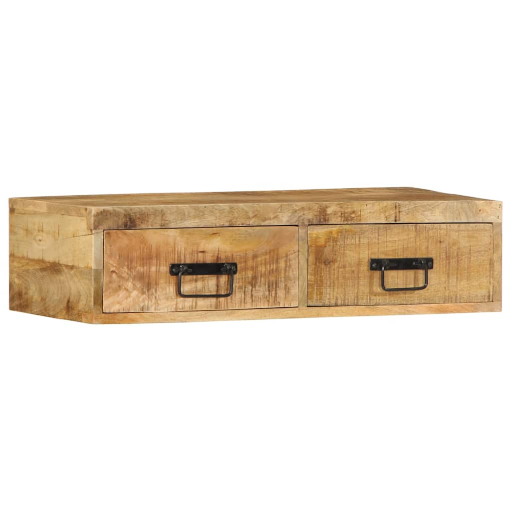 Tv-meubel wandmontage 80x30x19 cm massief ruw mangohout