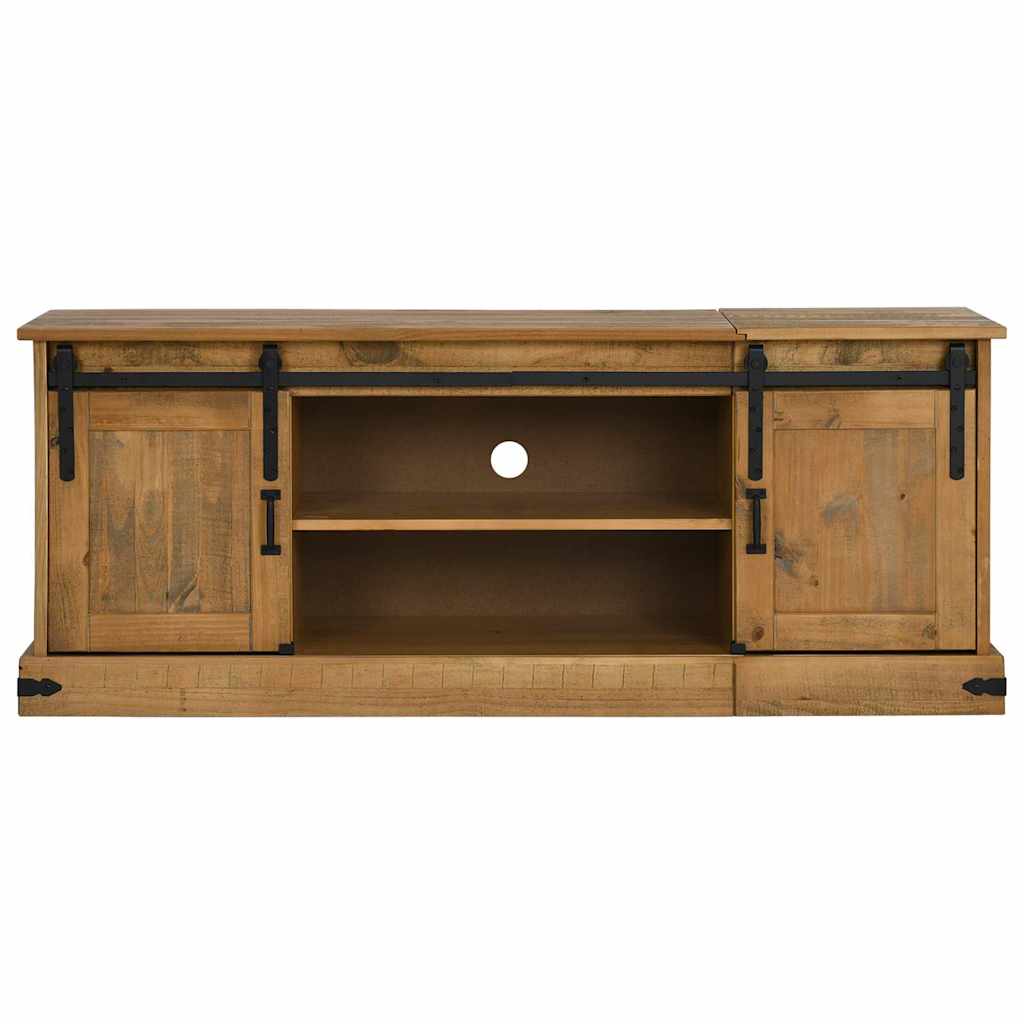 Tv-meubel HALDEN 2 schuifdeuren 150x40x60 cm massief hout