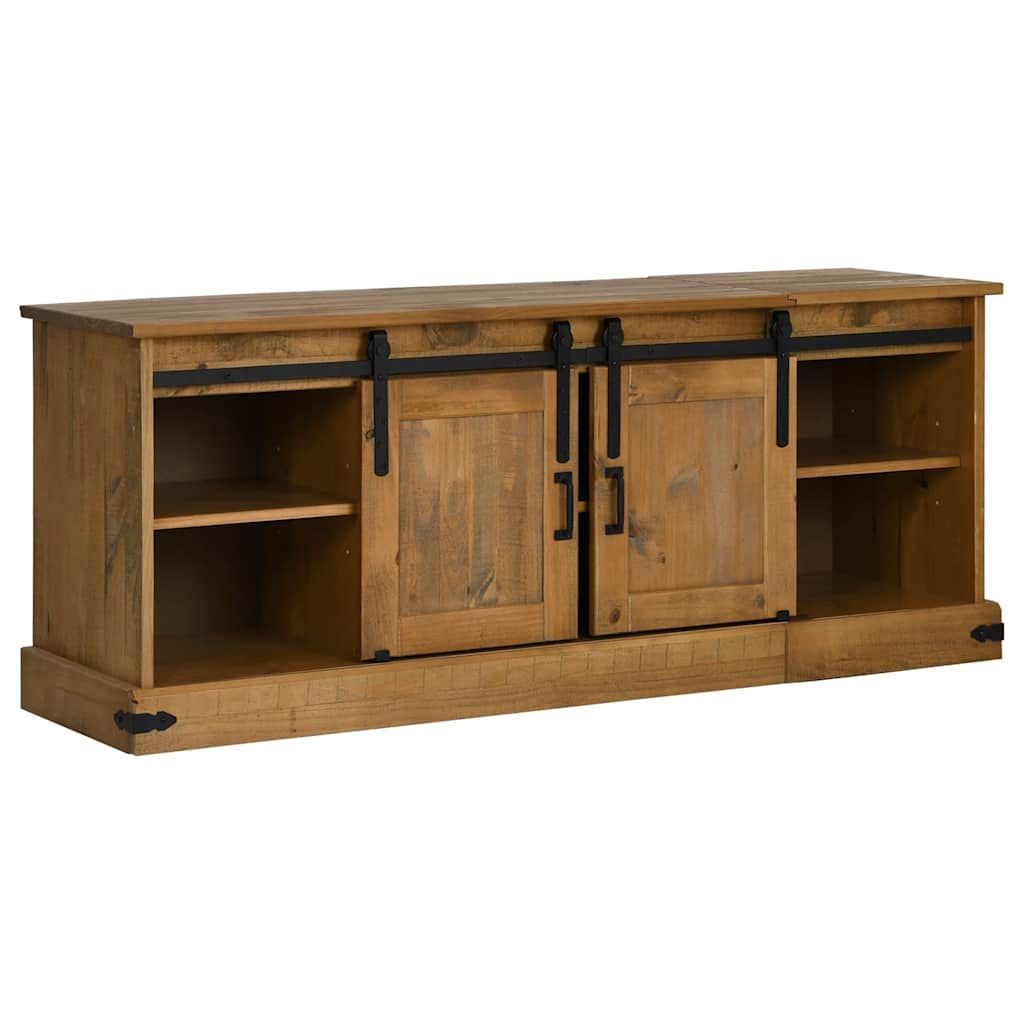 Tv-meubel HALDEN 2 schuifdeuren 150x40x60 cm massief hout
