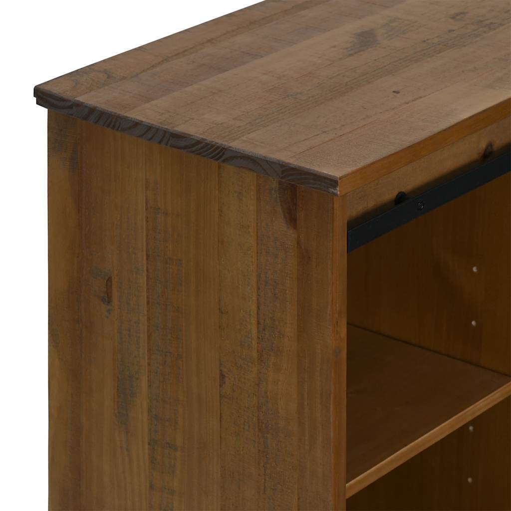 Dressoir HALDEN met schuifdeur 80x40x80 cm massief hout