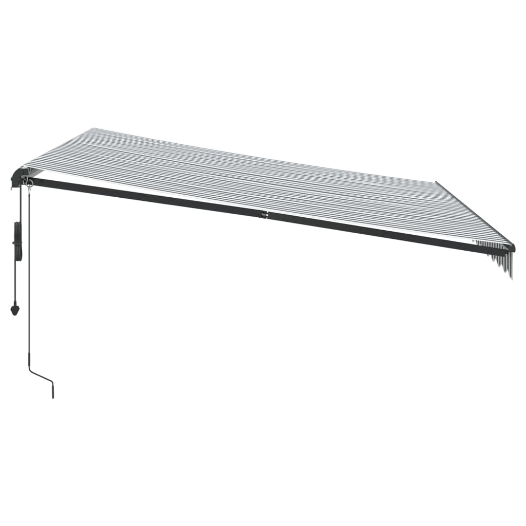 Luifel automatisch uittrekbaar LED 400x300 cm antraciet en wit