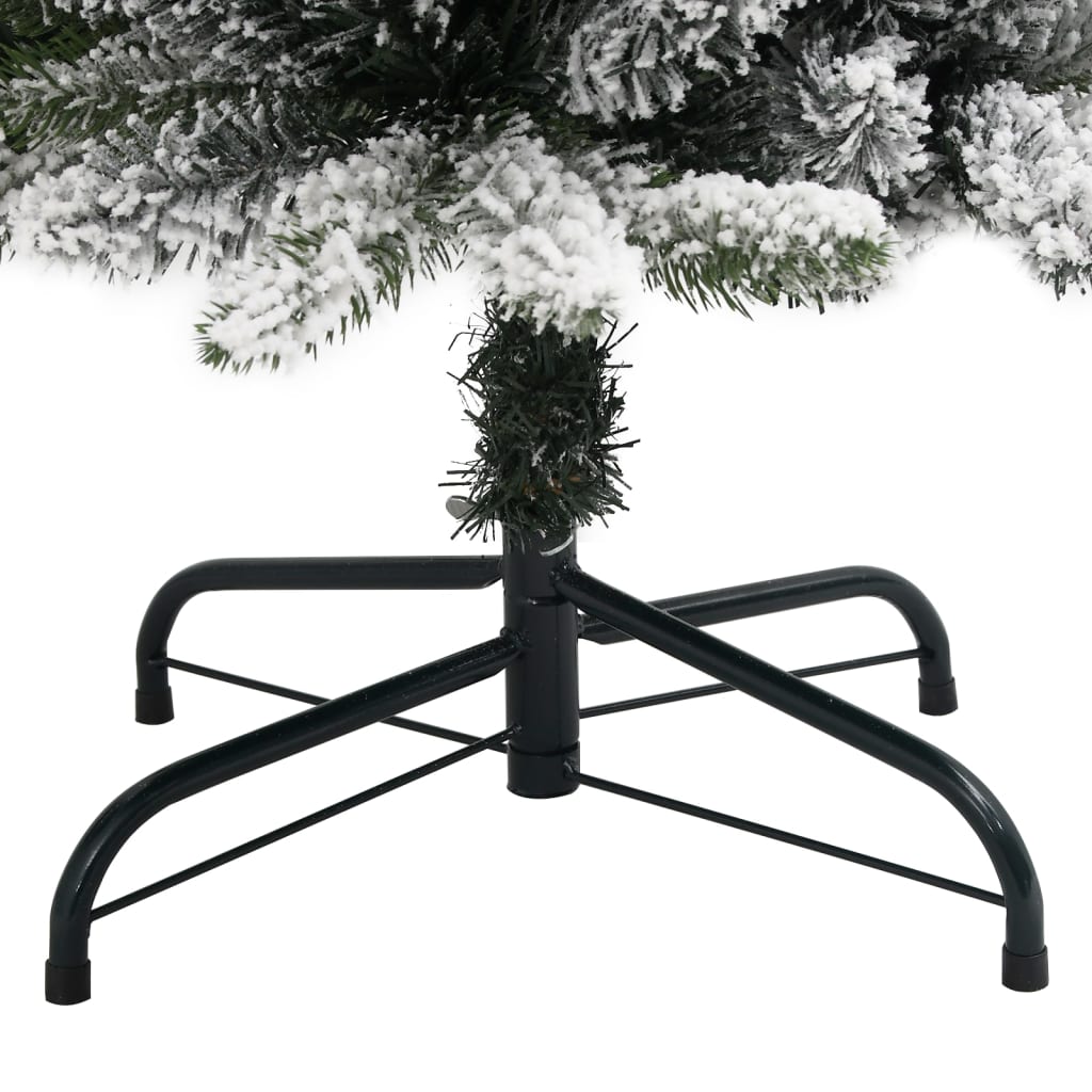 Kunstkerstboom met sneeuw smal 180 cm PVC en PE