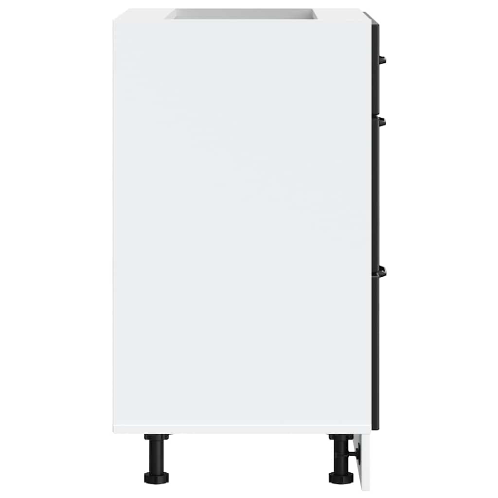 Keuken onderkast Kalmar bewerkt hout zwart