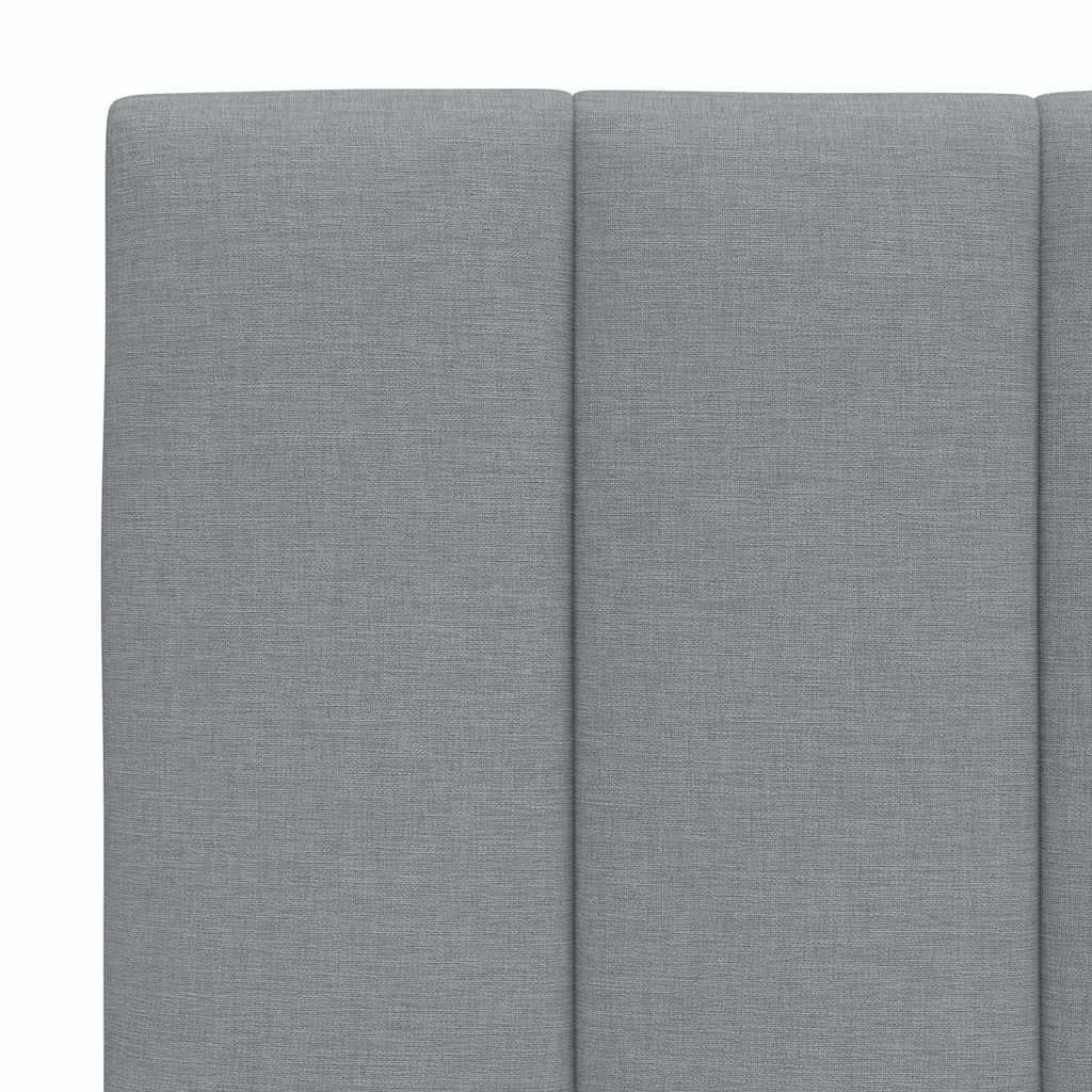 Bedframe zonder matras 90x200 cm stof lichtgrijs