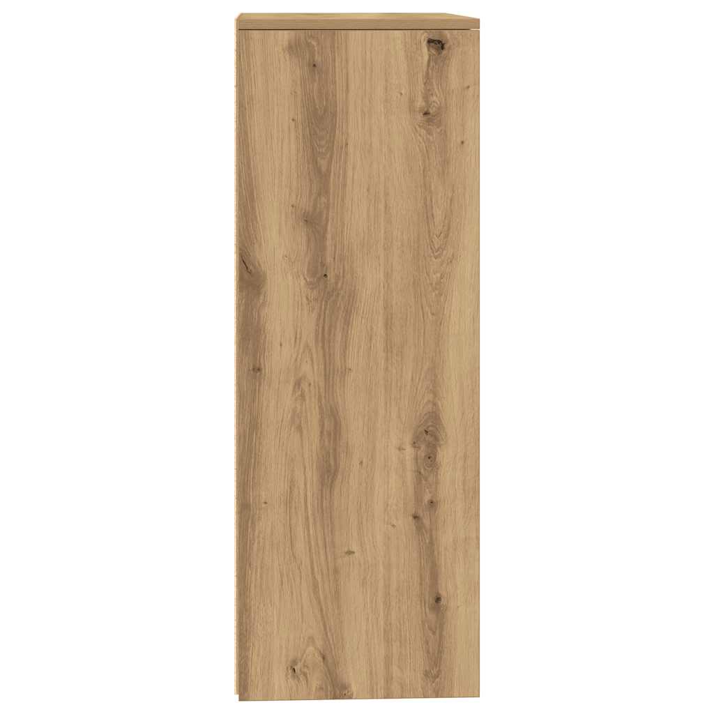 Dressoir met 6 lades 50x34x96 cm bewerkt hout artisanaal eiken