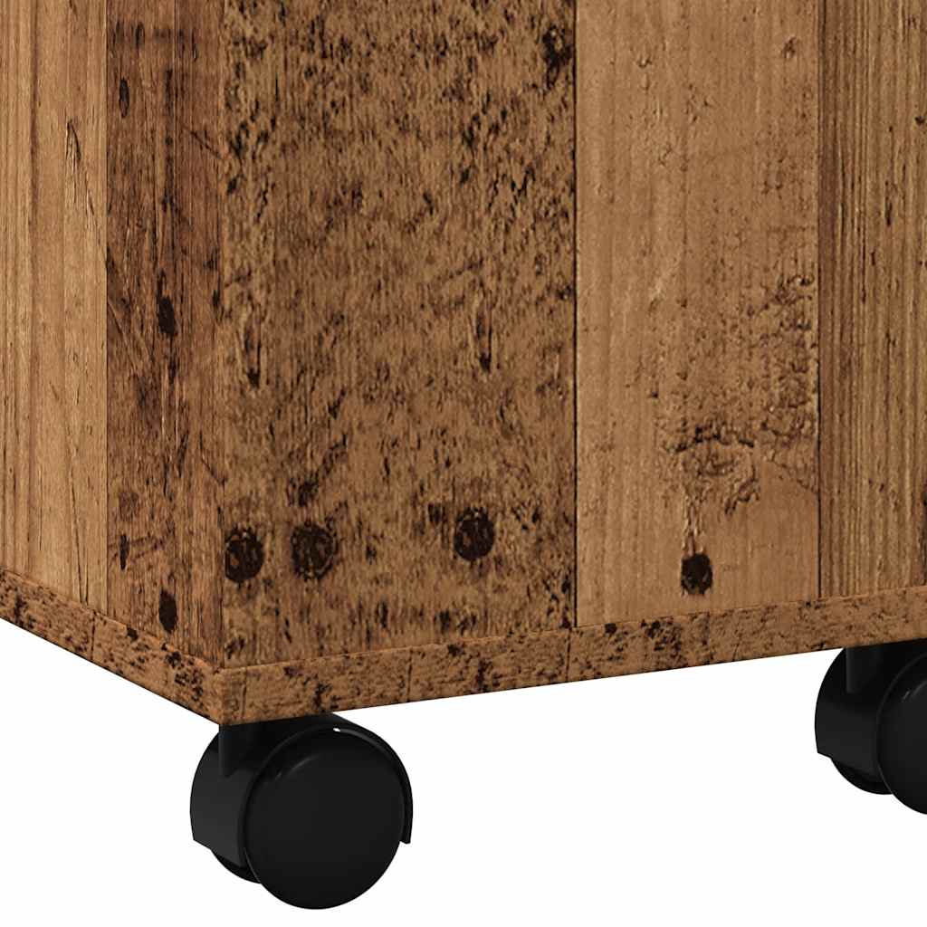 Salontafel 60x60x38 cm bewerkt hout oud houtkleurig