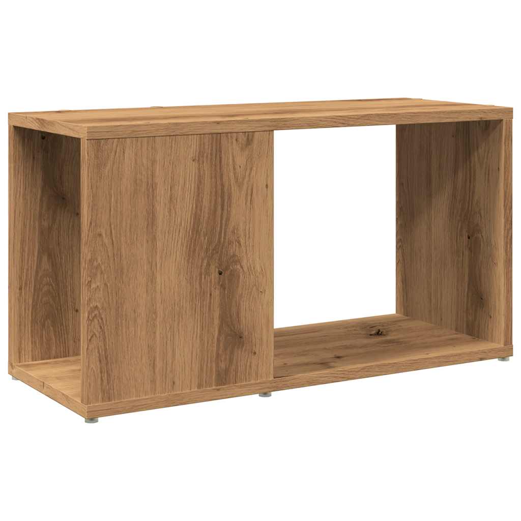 Tv-meubel 60x24x32 cm bewerkt hout artisanaal eikenkleur