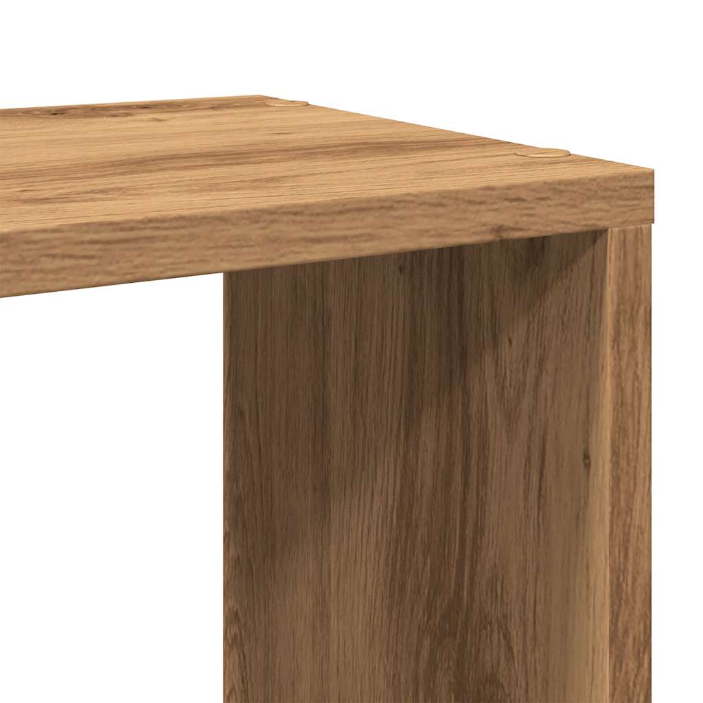 Tv-meubel 60x24x32 cm bewerkt hout artisanaal eikenkleur