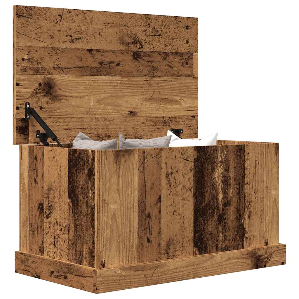 Opbergbox 70x40x38 cm bewerkt hout oud houtkleurig