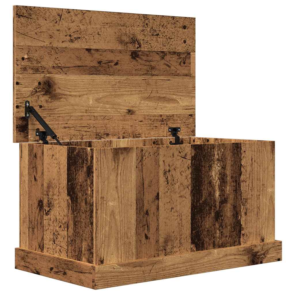 Opbergbox 70x40x38 cm bewerkt hout oud houtkleurig