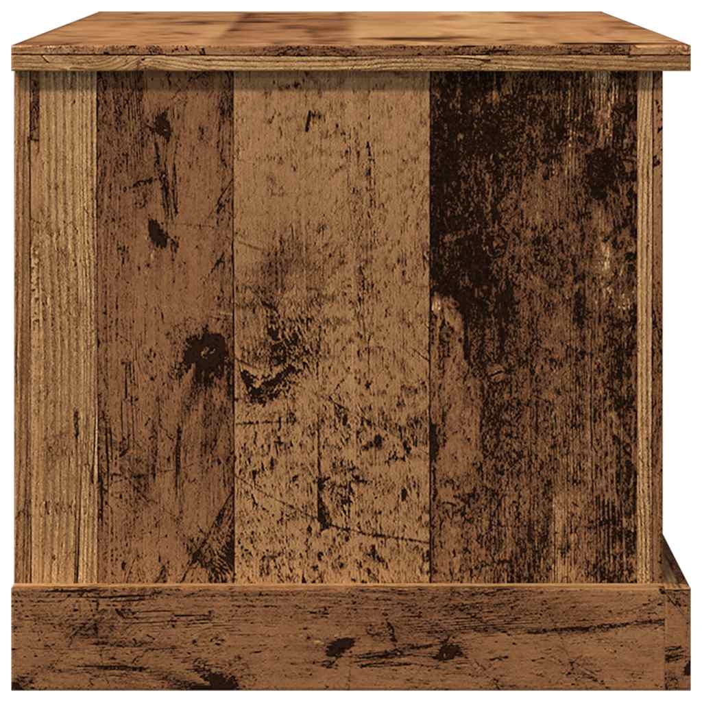 Opbergbox 70x40x38 cm bewerkt hout oud houtkleurig