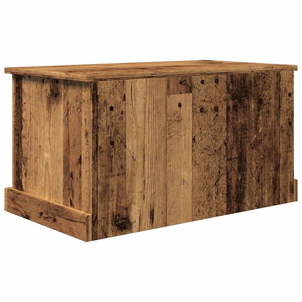 Opbergbox 70x40x38 cm bewerkt hout oud houtkleurig