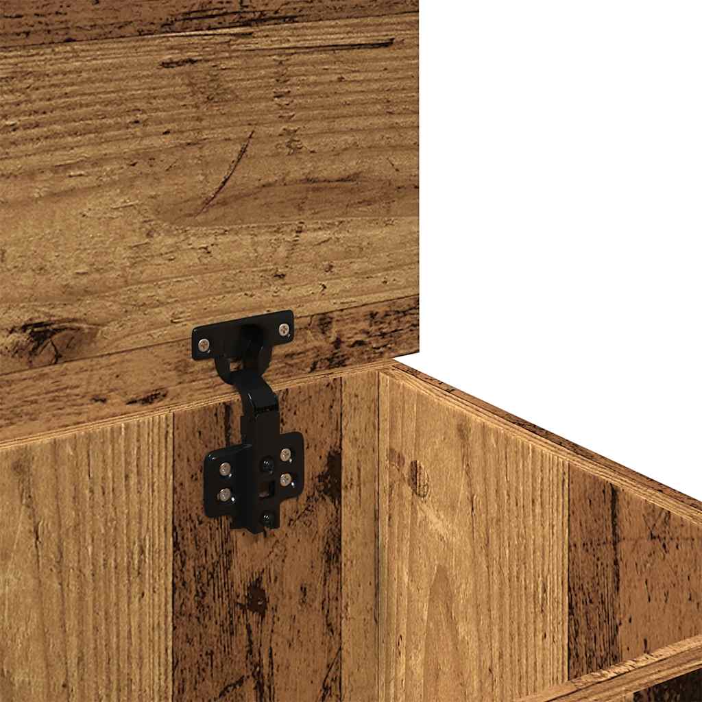 Opbergbox 70x40x38 cm bewerkt hout oud houtkleurig