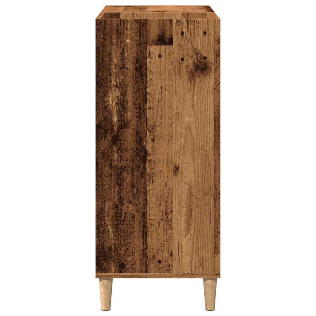 Platenkast 84,5x38x89 cm bewerkt hout oud houtkleurig