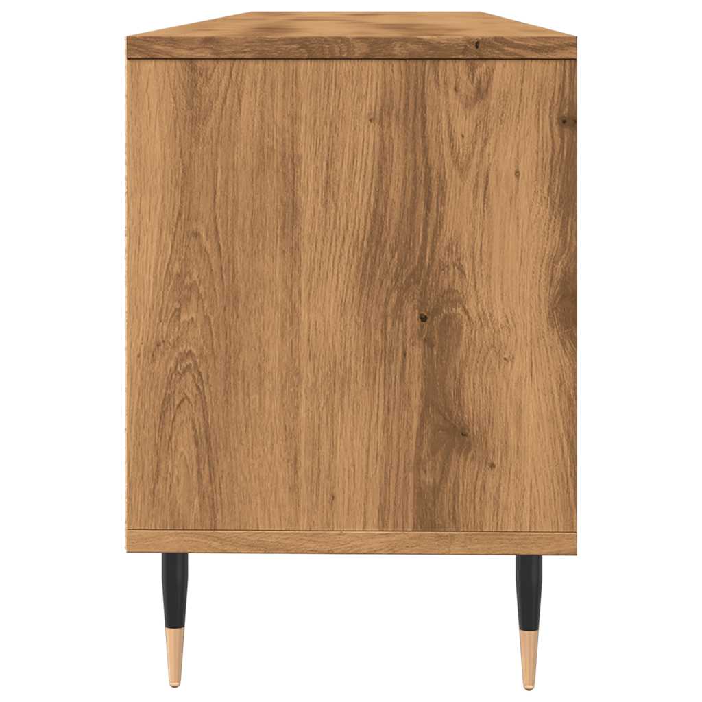 Tv-meubel 150x30x44,5 cm bewerkt hout artisanaal eikenkleur