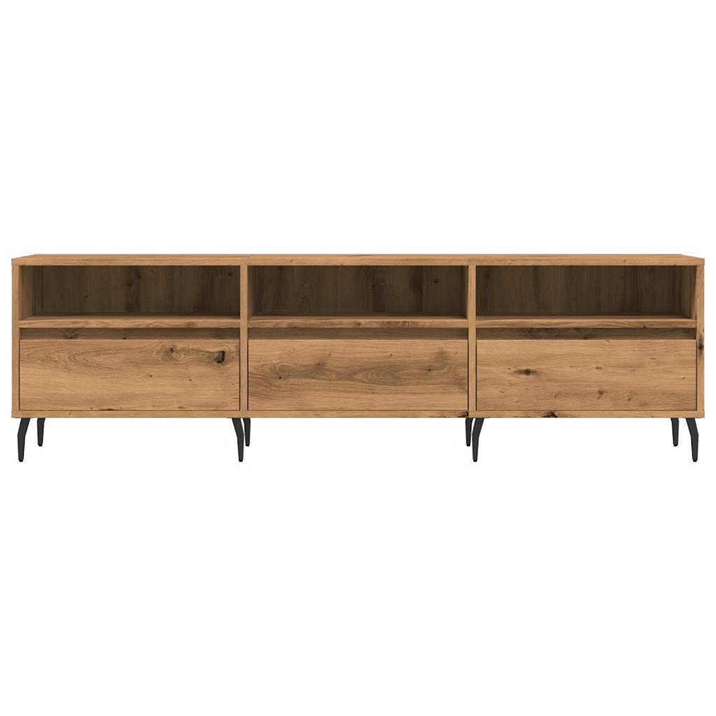 Tv-meubel 150x30x44,5 cm bewerkt hout artisanaal eikenkleur